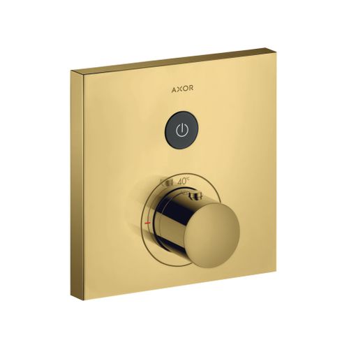 AXOR-HG-AXOR-ShowerSelect-Thermostat-Unterputz-eckig-fuer-1-Verbraucher-Polished-Gold-Optic-36714990 gallery number 1